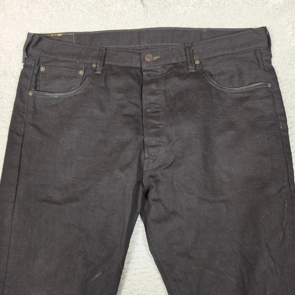 Levi's 501 Jeans Mens 40x32 Original Fit Button Fly Black Straight Cotton